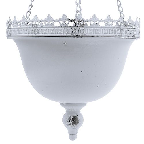 Floristik24 Lampada a sospensione bianca Ø23cm H21cm