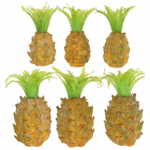 Mini ananas artificiale H6.5cm - 8cm 6pz