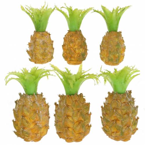 Mini ananas artificiale H6.5cm - 8cm 6 pz