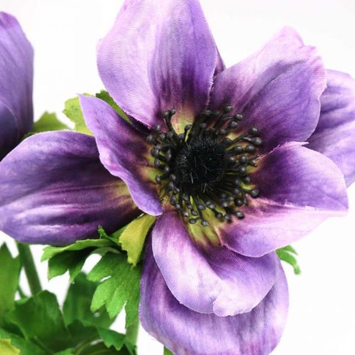 Prodotto Anemone artificiale, fiore di seta, pianta artificiale con fiori viola L55cm