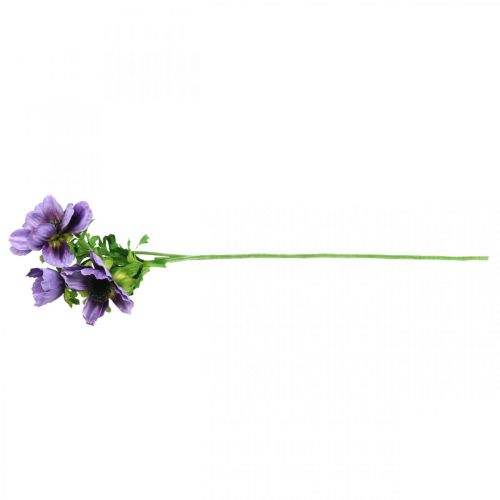 Floristik24 Anemone artificiale, fiore di seta, pianta artificiale con fiori viola L55cm