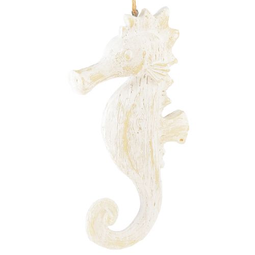Floristik24 Ciondolo decorazione cavalluccio marino bianco, decorazione marittima H23cm