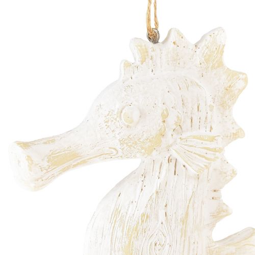 Prodotto Ciondolo decorazione cavalluccio marino bianco, decorazione marittima H23cm