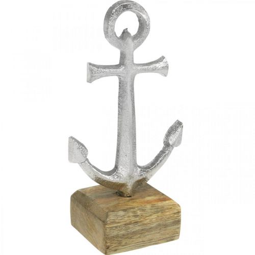 Ancora in metallo, decorazione marittima, ancora decorativa argento, colori naturali H15cm