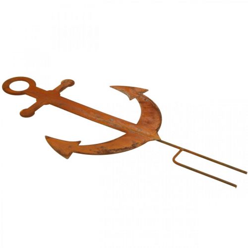 Floristik24 Ancora da collegare, decorazione da giardino marittimo, spina in metallo patina H48cm