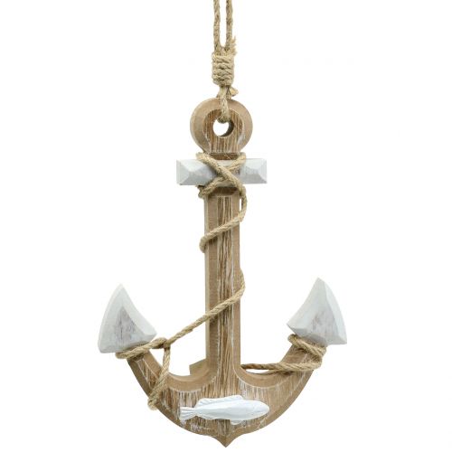 Floristik24 Ancora in legno naturale 20 cm x 14 cm