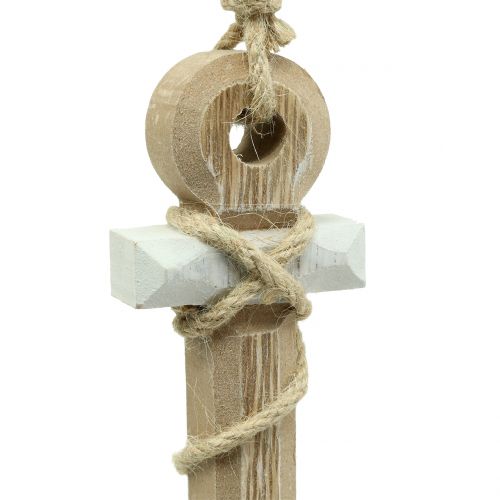 Floristik24 Ancora in legno naturale 20 cm x 14 cm