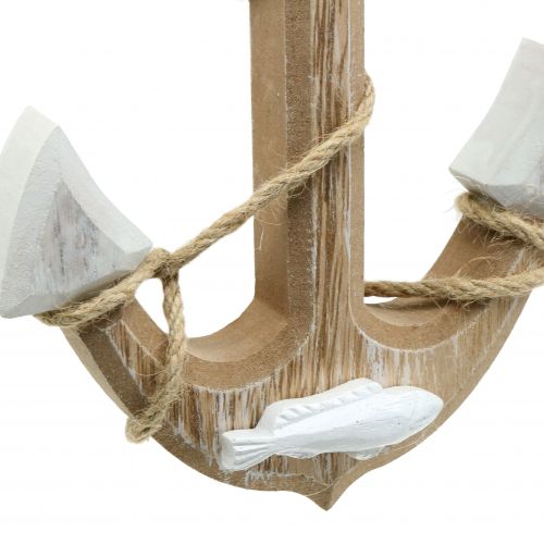 Floristik24 Ancora in legno naturale 20 cm x 14 cm