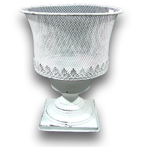 Floristik24 Griglia tazza Ø18 cm H24 cm bianco