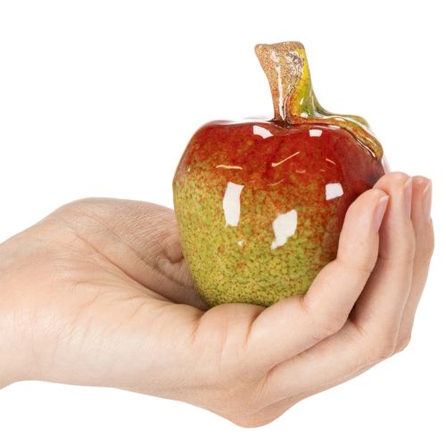 Set di frutta artificiale: mela, pera, oggetto decorativo autunnale, 12 cm, 3 pezzi | Floristik24.it