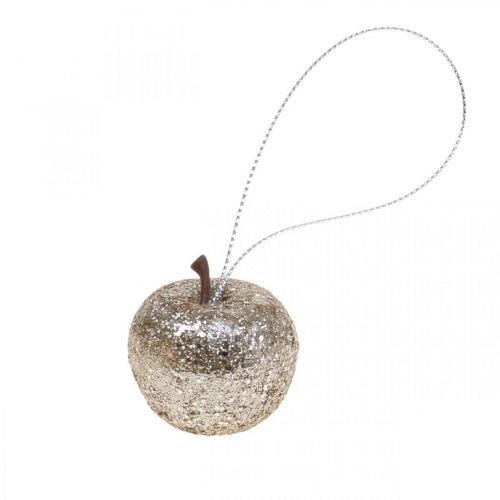 Floristik24 Decorazioni decorative per albero di champagne mini mela glitter Ø3,5 cm 24 pz