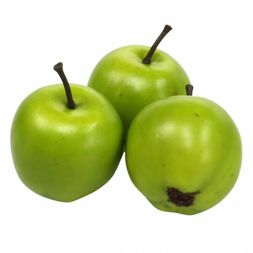 Frutta decorativa mini mela verde artificiale 4,5 cm 24p