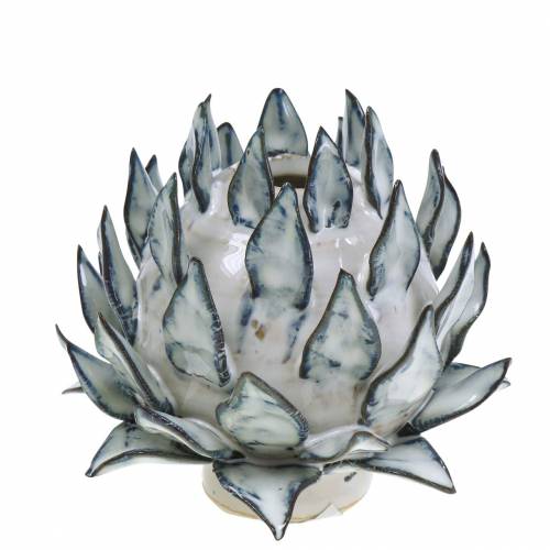 Vaso decorativo art shock ceramica blu, bianco Ø9,5 cm H9 cm