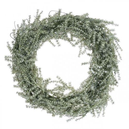 Floristik24 Ghirlanda decorativa di asparagi asparagi artificiali bianco, grigio Ø32cm