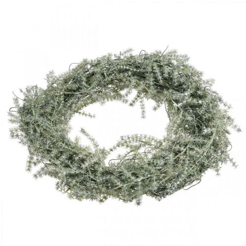 Prodotto Ghirlanda decorativa di larice Ghirlanda di aghi artificiali innevata bianco grigio Ø32cm