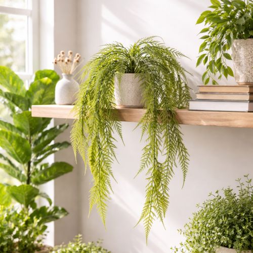 Prodotto Asparagi artificiali da appendere, ideali per una decorazione domestica a bassa manutenzione, 75 cm.