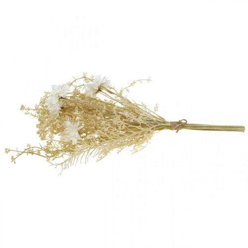 Prodotto Bouquet di astri artificiali e gipsofila beige, bianco 43 cm
