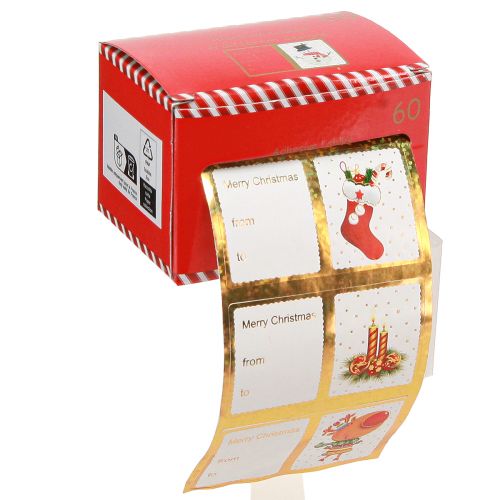 Prodotto Adesivi Etichette adesive regalo di Natale 5,5 cm 60 pezzi