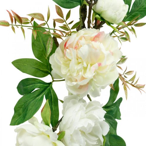 Prodotto Topper Peonia, decorazione da tavola, ramo di Paeonia bianco L60cm