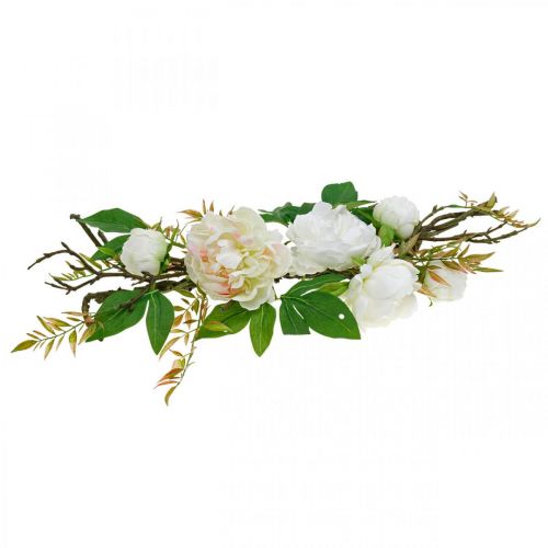 Prodotto Topper Peonia, decorazione da tavola, ramo di Paeonia bianco L60cm
