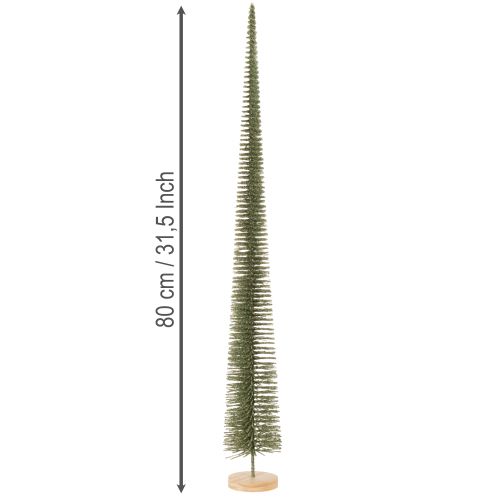 Albero di Natale artificiale con base in legno per decorazioni natalizie, 80 cm | Floristik24.it
