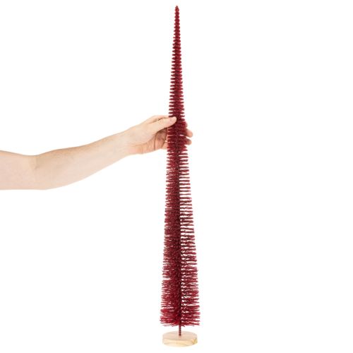 Albero di Natale decorativo moderno e slanciato su base in legno, 80 cm | Floristik24.it