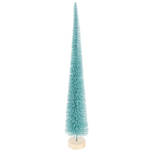 Albero di Natale artificiale, sottile, con base in legno, 40 cm