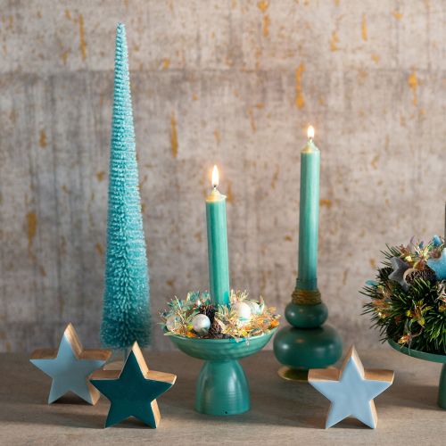 Albero di Natale artificiale, sottile, con base in legno, 40 cm | Floristik24.it