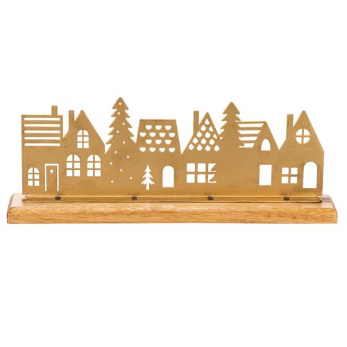 Decorazione a forma di casa per l'Avvento su base in legno, 29 cm. | Floristik24.it