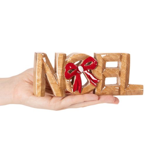 Scritta "Noel" con fiocco, decorazione natalizia, 18 cm | Floristik24.it