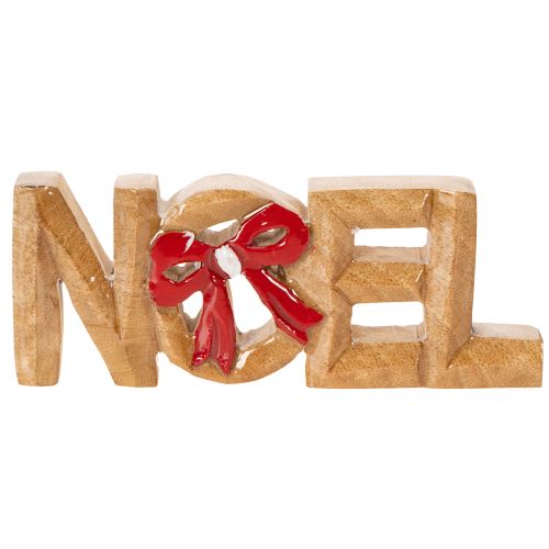 Scritta "Noel" con fiocco, decorazione natalizia, 18 cm | Floristik24.it