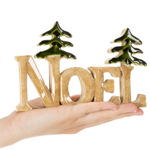 Decorazione natalizia Noel con due abeti da 18 cm | Floristik24.it