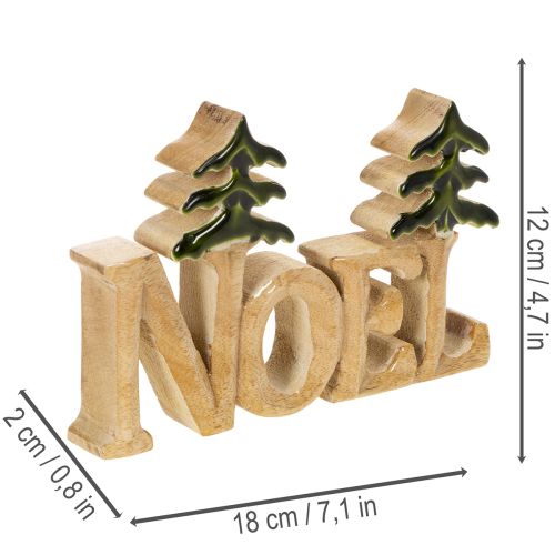 Decorazione natalizia Noel con due abeti da 18 cm | Floristik24.it