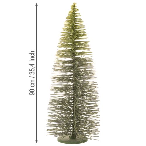 Albero di Natale artificiale verde con supporto per decorazione da tavolo, 90 cm | Floristik24.it
