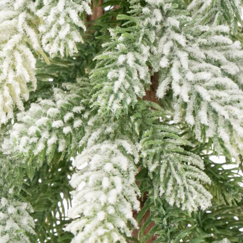 Abete artificiale con decorazioni innevate, inverno e Natale, 95 cm | Floristik24.it