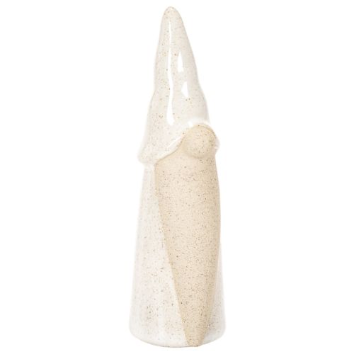 Statuetta decorativa a forma di gnomo, in ceramica leggera, stile scandinavo, 18 cm, 3 pezzi