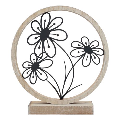 Prodotto Decorazione da tavolo con fiori in metallo, decorazione a molla in metallo legno H19 cm