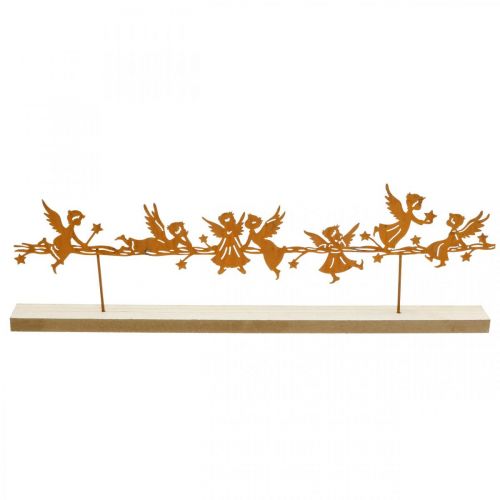 Floristik24 Decorazione da tavola angelo di Natale supporto in metallo griglia 50 × 17 cm