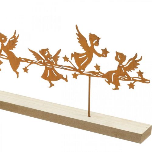 Prodotto Decorazione da tavola angelo di Natale supporto in metallo griglia 50 × 17 cm