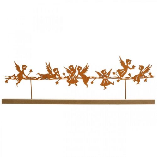 Floristik24 Decorazione da tavola angelo di Natale supporto in metallo griglia 50 × 17 cm