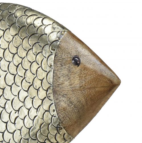 Floristik24 Pesce decorativo in legno metallo ottone marittimo 33x11,5x37cm