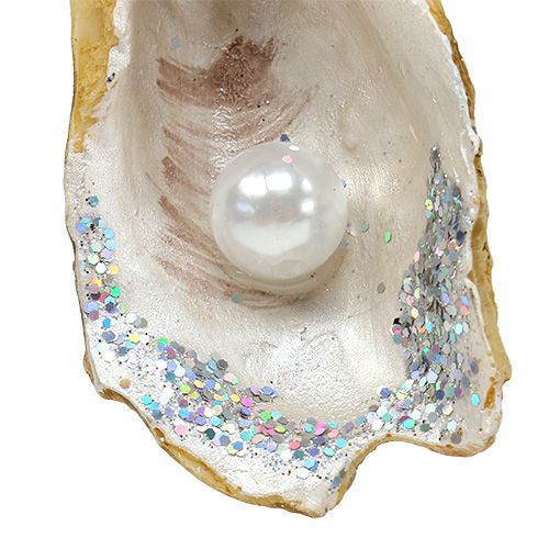 Prodotto Ostrica con perla e mica da appendere 8,5 cm