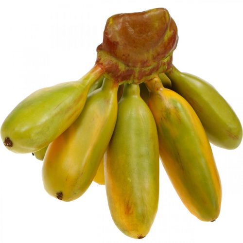 Prodotto Mazzo di banane artificiali, frutta decorativa, baby banane L7–9cm