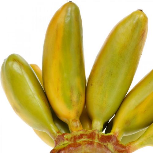 Prodotto Mazzo di banane artificiali, frutta decorativa, baby banane L7–9cm