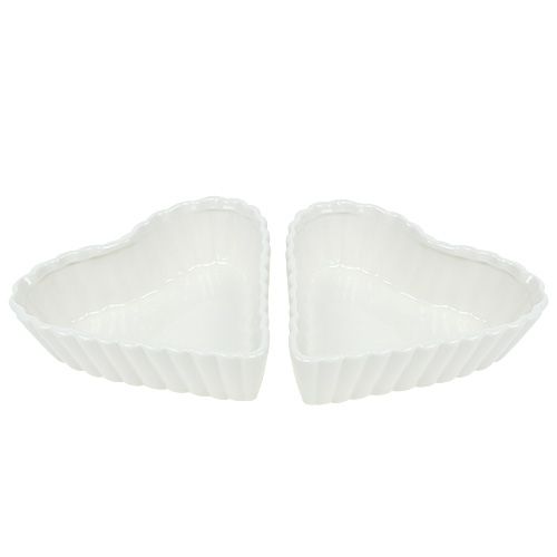 Floristik24 Stampo per dolci cuore bianco 16cm 2 pezzi