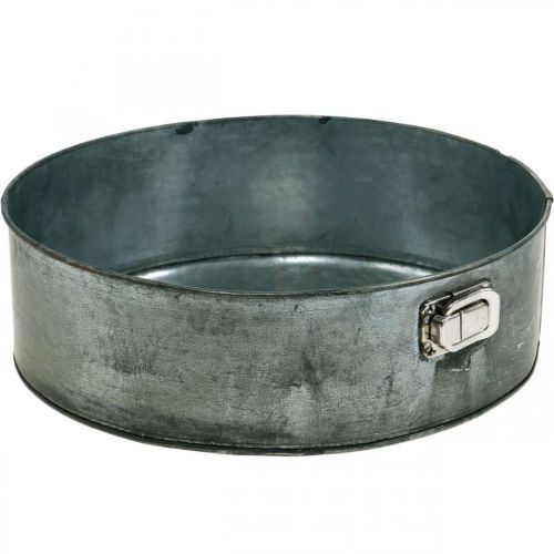 Floristik24 Fioriera, teglia decorativa, teglia a cerniera per piantare, decorazione in metallo Ø24cm H7,5cm