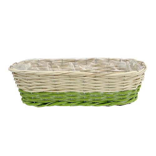 Floristik24 Box da balcone ovale 48x18cm H14cm crema, verde