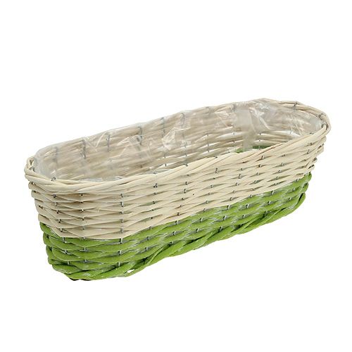 Floristik24 Box da balcone ovale 48x18cm H14cm crema, verde