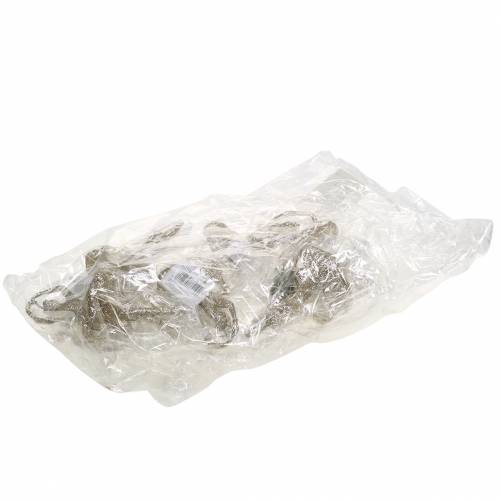 Floristik24 Addobbi per albero di natale ballerina champagne glitter 18cm 6pz