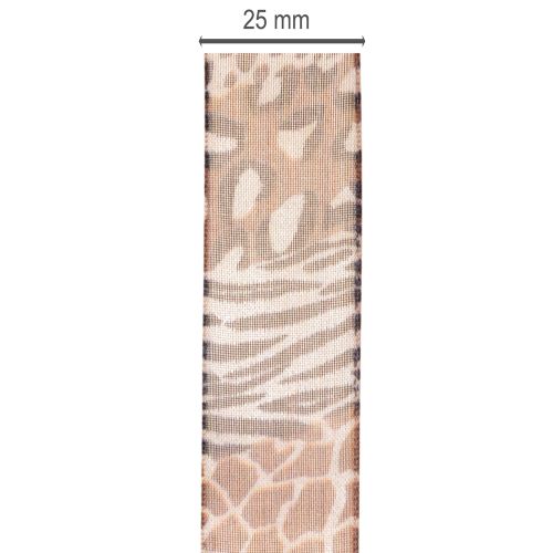 Nastro decorativo, stampa animalier, motivo leopardato, nastro regalo, larghezza 25 mm, lunghezza 20 m | Floristik24.it